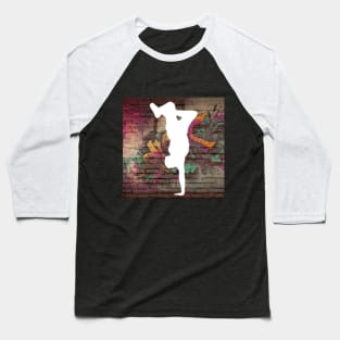 Break Dancer on Graffiti Background 1 Baseball T-Shirt